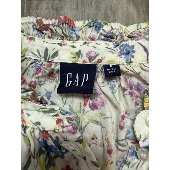 Woman Gap Puff Sleeve Shirt Floral Size Small - Picture 3 of 7